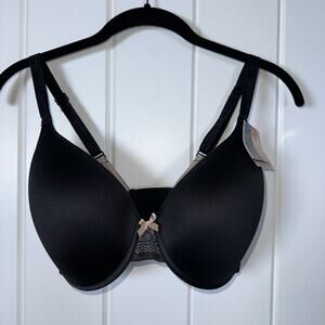 Chantelle C-Ideal T-Shirt Bra 30DDDD Black Lightly Lined Underwire French